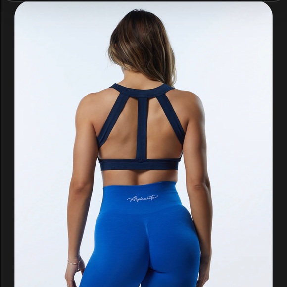 Alphalete Trinity Sports Bra in Moonlight - Picture 2 of 7